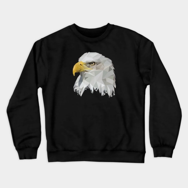 eagle lowpoly art Crewneck Sweatshirt by Amartwork